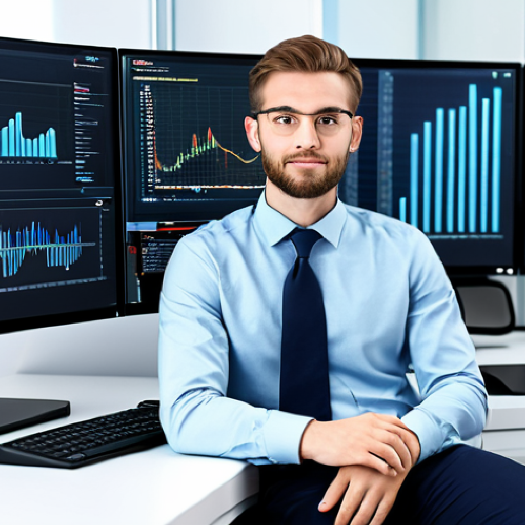 빅데이터 분석가의 자기계발과 시간 관리법 - **
A professional data analyst, fully clothed in a modest business casual outfit, sitting at a clea...