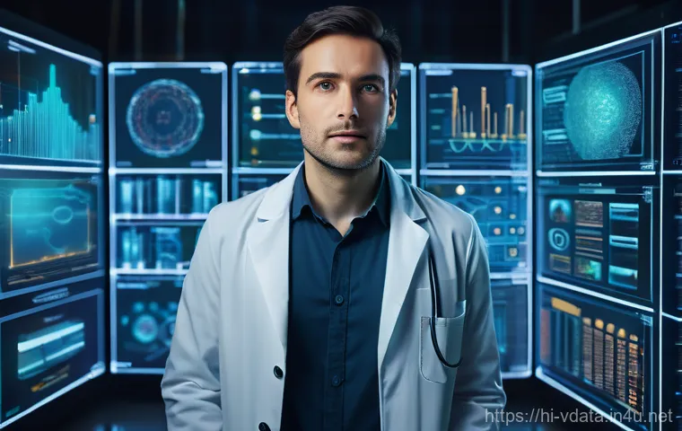 빅데이터 분석가와 데이터 사이언티스트의 차이 - A focused female big data analyst, professionally dressed in business attire, sits intently in a mod... 빅데이터 분석가와 데이터 사이언티스트의 차이 - A focused female big data analyst, professionally dressed in business attire, sits intently in a mod...