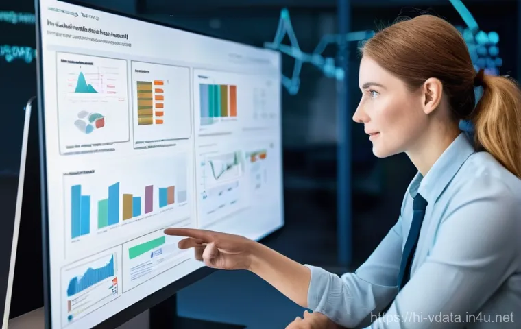 빅데이터 분석가와 데이터 사이언티스트의 차이 - A male data scientist, dressed in a smart casual outfit with a clean, professional lab coat, stands ... 빅데이터 분석가와 데이터 사이언티스트의 차이 - A male data scientist, dressed in a smart casual outfit with a clean, professional lab coat, stands ...