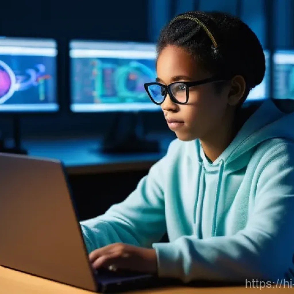 빅데이터 실기시험 대비를 위한 실습 환경 구성 - **Prompt:** A diverse young student, wearing comfortable but modest casual clothing, is intensely fo...