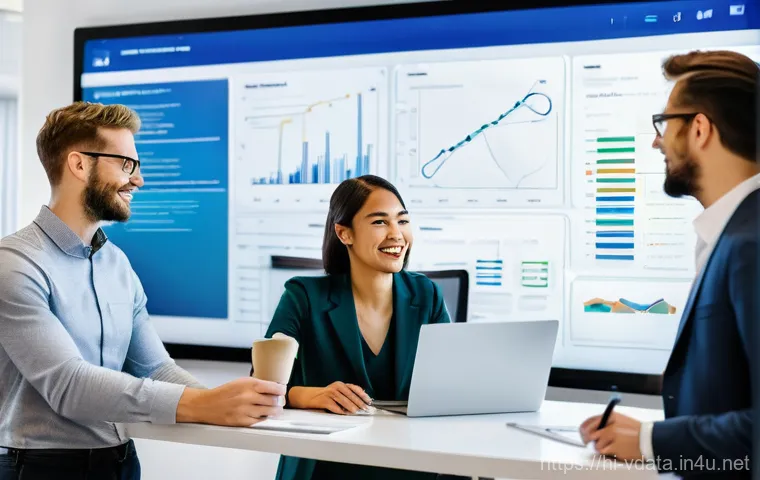 빅데이터 분석 프로젝트 팀의 역할 분담 - **Prompt:** A dynamic, futuristic image showcasing a male Data Engineer expertly managing a complex ...