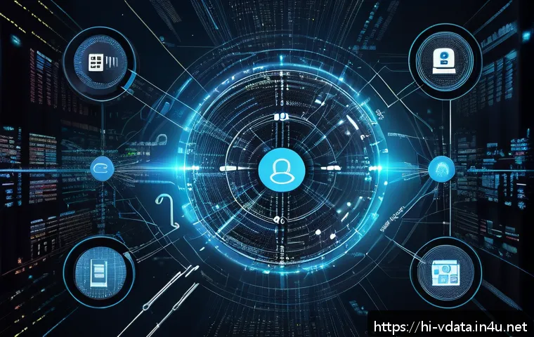 빅데이터 분석에서의 머신러닝 알고리즘 활용법 - A highly detailed digital illustration depicting the complexity of big data diversity and challenges...