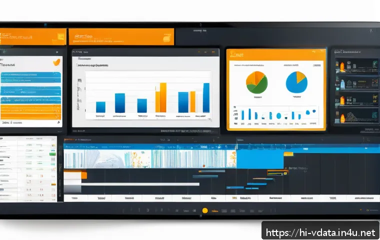 빅데이터 분석가 면접에서 자주 나오는 질문 - A detailed digital illustration of a modern data analytics workspace focused on big data concepts fo...