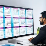 Home 18 빅데이터 분석가를 위한 블로그 운영 전략 - A detailed, vibrant workspace scene showing a Hindi-speaking data scientist deeply engaged in creati...